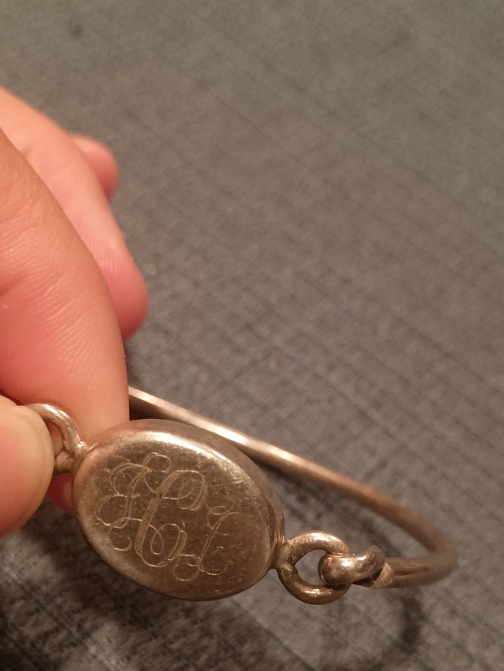 JCL Silver-tone Monogram Bracelet